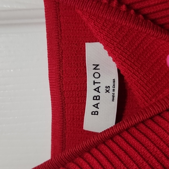 NWOT ARITZIA Babaton  "Mattia" Knit Bodycon Red Dress. Size: XS. - Picture 3 of 5